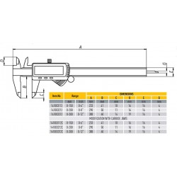 Big screen digital caliper IP54