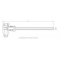 Digital NIB jaws caliper IP67