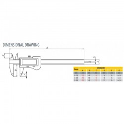 Precision caliper IP67