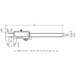 Carbide digital caliper IP54