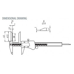 Long internal jaw caliper IP67