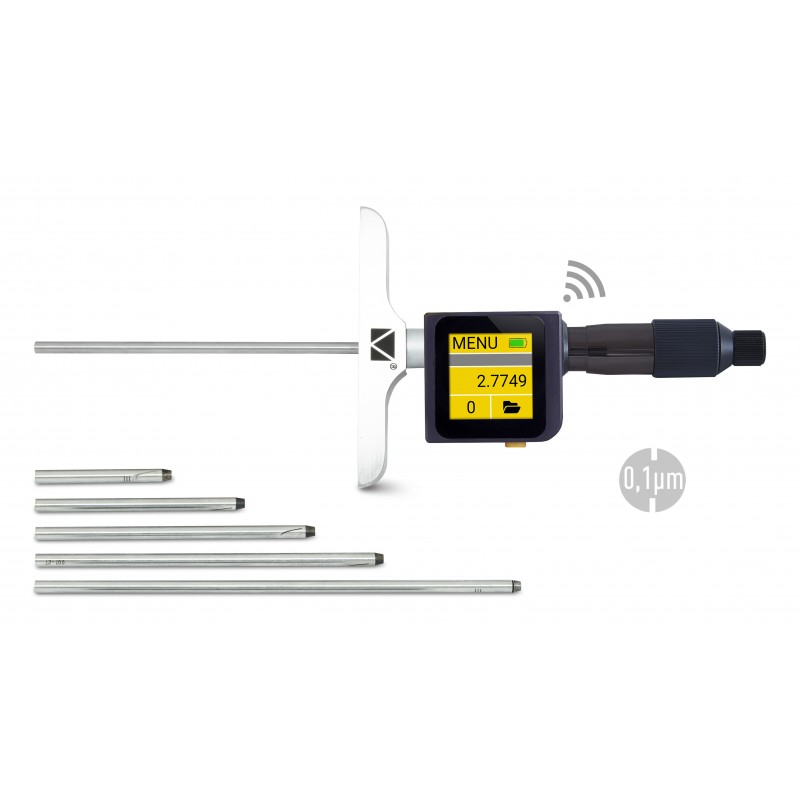 Sub-micron computerized depth micrometer Wireless Industry 4.0