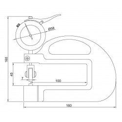 Point thickness gauge