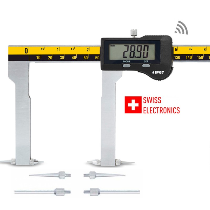 INTERCHANGEABLE POINTS digital caliper IP67