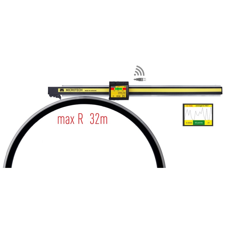 Wide range radius computerized gauge Industry 4.0