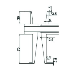 Computerized upper & lower inside groove caliper IP54