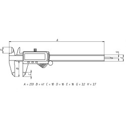 Carbide digital caliper IP54