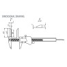 Long internal jaw caliper IP54