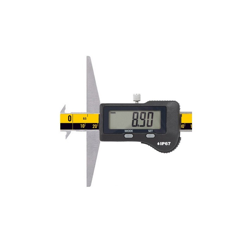 Digital depth caliper double hook IP67