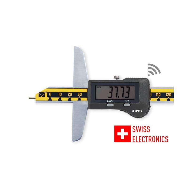 Wireless depth caliper pin tip IP67