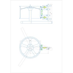 Stand for measuring wheels rims runout