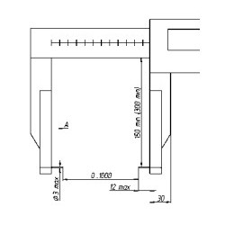 Long jaw digital caliper for external measurings