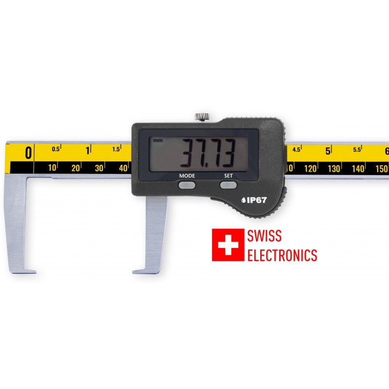 Outside groove digital caliper IP67